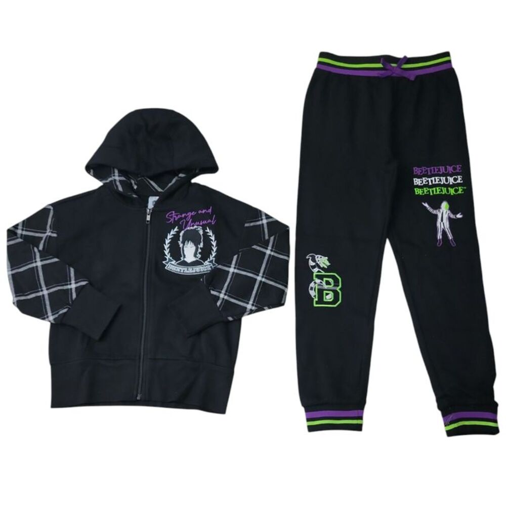 Character Girls 2-Piece Hoodie & Jogger Fleece Set - Beetlejuice